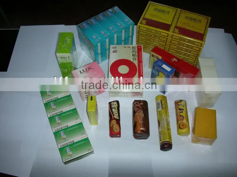 automatic BOPP box cellophane overwrapping machine
