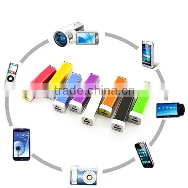 Portable Lipstick Shape Power Bank /Battery Charger 1200mAh for iPhone Tablet PC And USB Devices