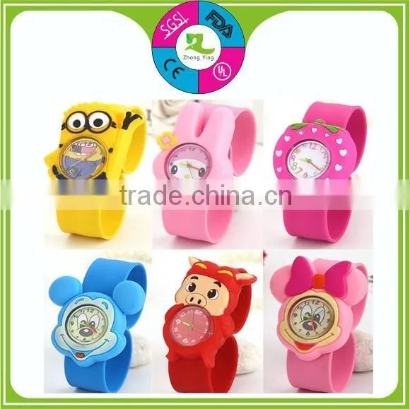 Popular promotion gift Silicone slap strap watches