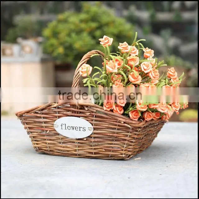 handled colorful weaving large wicker baskets
