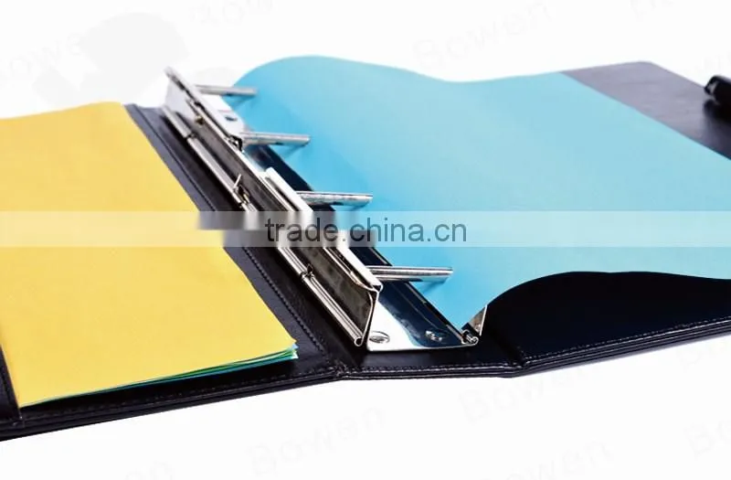 OEM 4 post binder document folder/A4 leather file folder