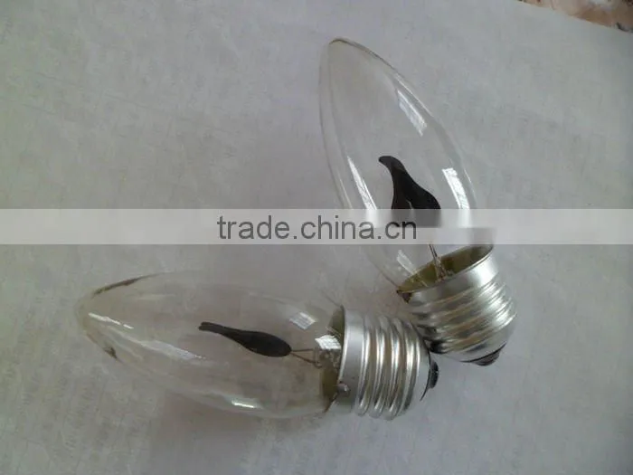 E14 or E27 C35 candle flame light bulbs
