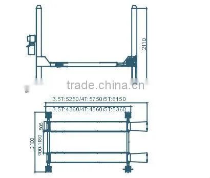 JUNHV JH-4P5000J four post car lift with CE certificate motor repair equipment