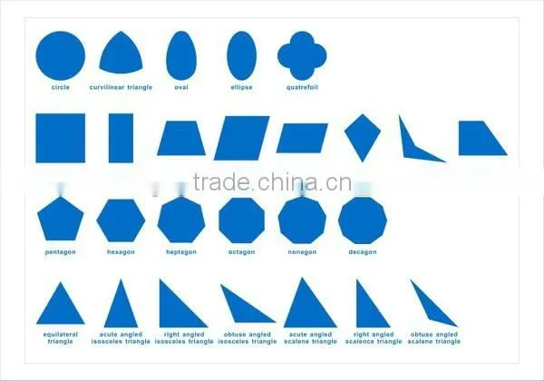 Montessori sensory teaching material for geometric cabinet control chart