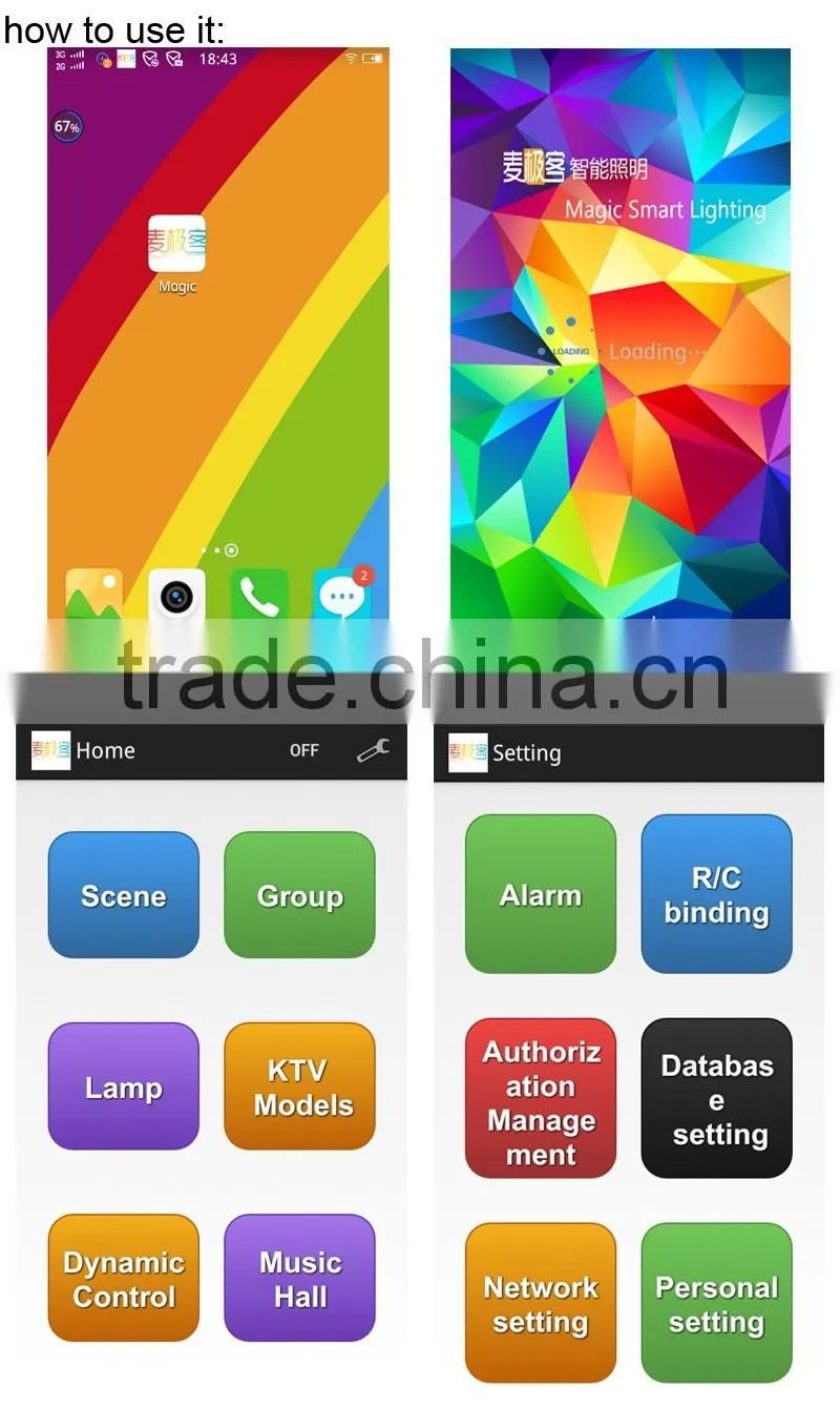 Smart LED bulb light 7W mobile bluetooth control lamp color changeable