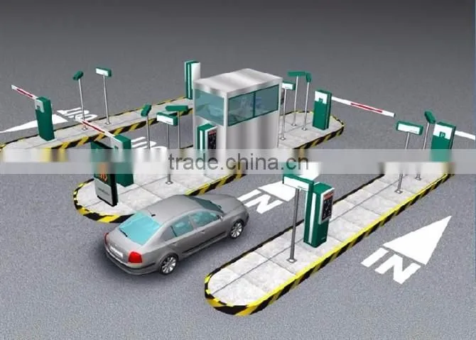 One Entrance and One Exit Intelligent Barcode&RFID Car Parking System with Affordable Price