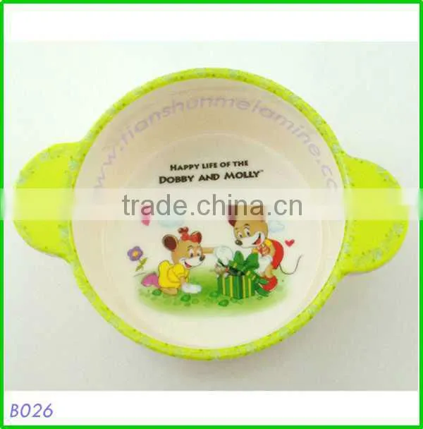 18OZ plastic bowl with handles , children round bowl