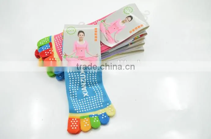 Colorful Toe Socks Five Fingers Cotton Socks Women Yoga Socks 6 Colors