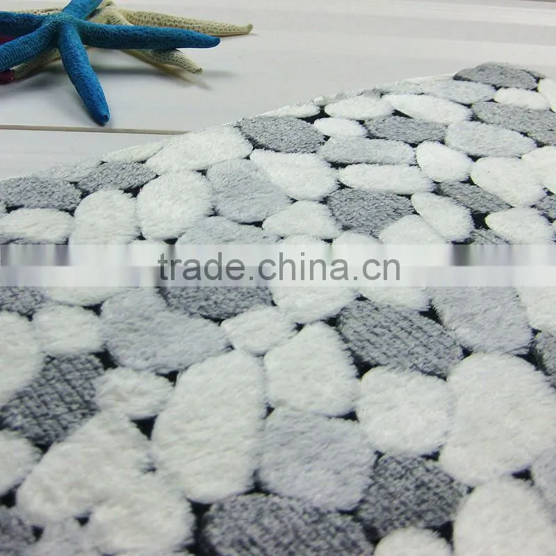 flower pattern coral velvet anti-slip rugs water absorb mat