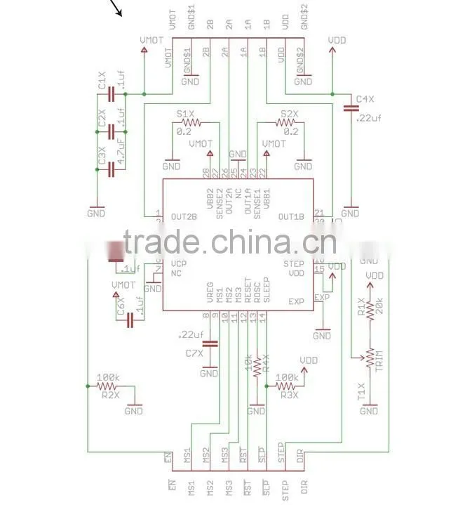 3D printer Reprap Stepper A4988 driver module with pitch and heatsink