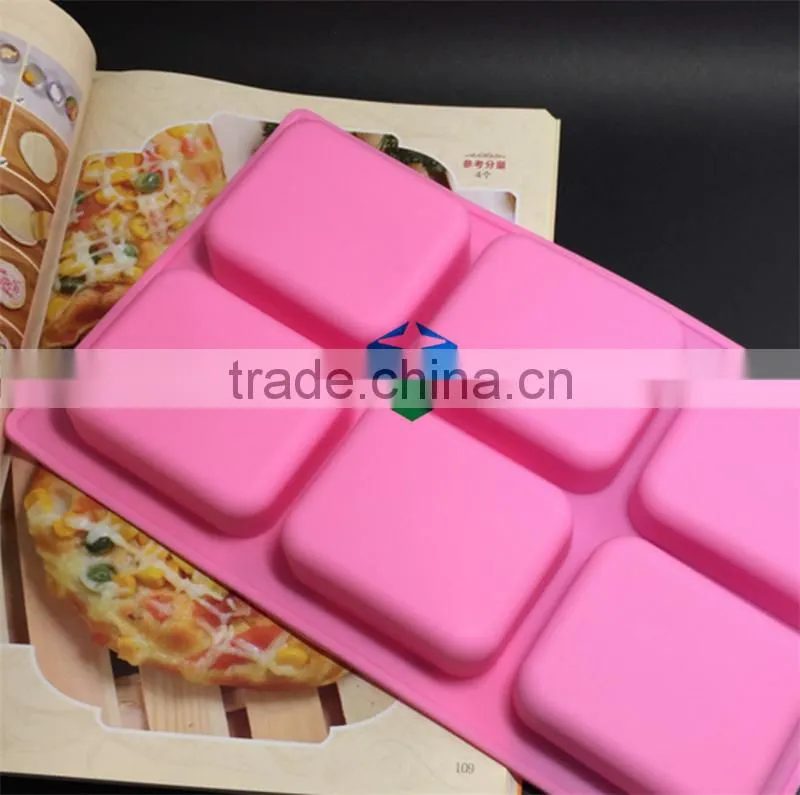 CTBED197 Special Desserts Homemade Soaps 6-Cavity Silicone Petite Loaf Muffin Brownie Cornbread Mould