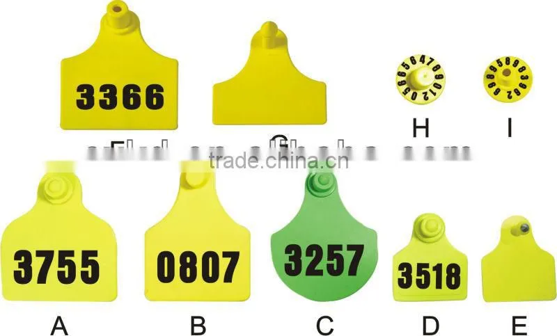 Factory price Animals Insured Ear tag with laser printing number