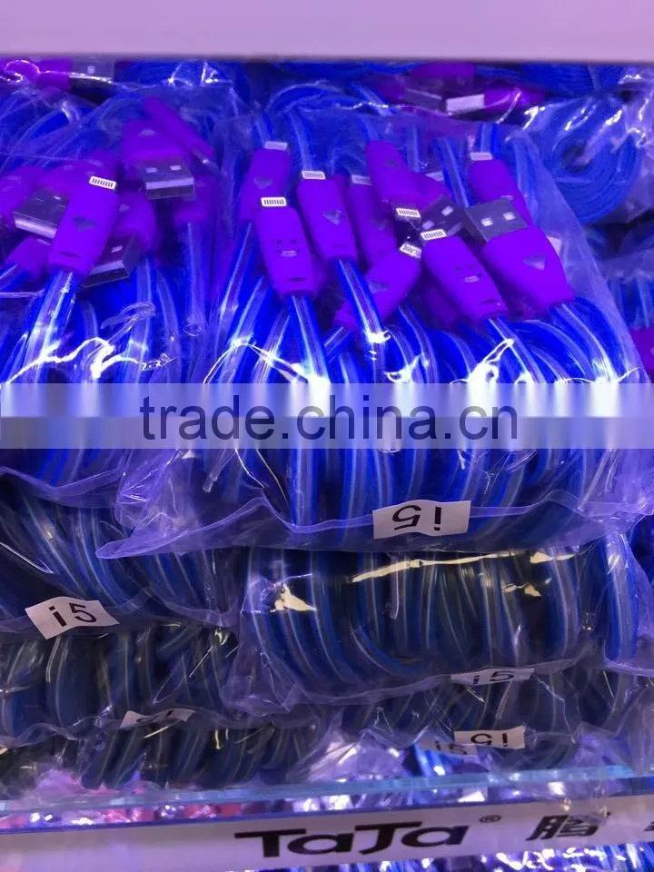 LED usb Line, USB line with Glow in night. V8,I4,I5 LED usb date