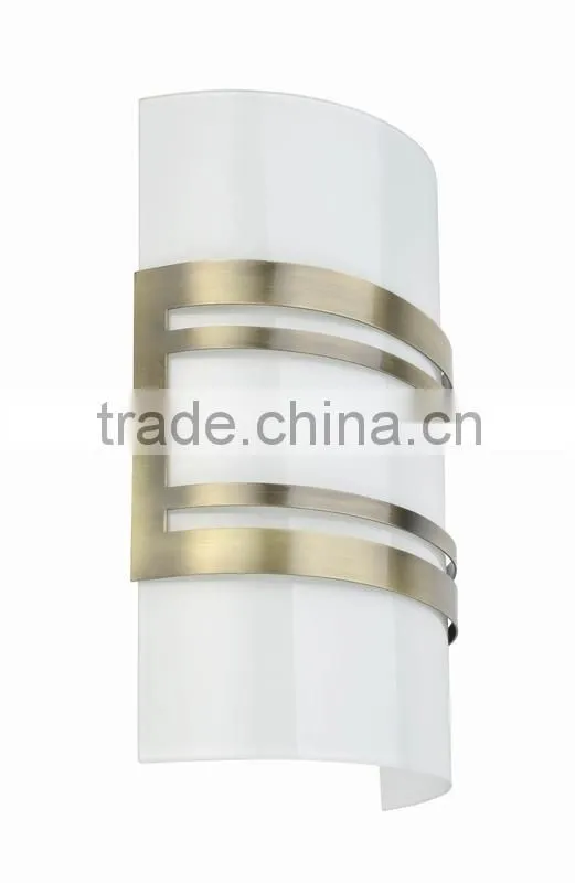 2015 new hotel glass Wall Lamp with satin nickel Finish UL CUL ETL