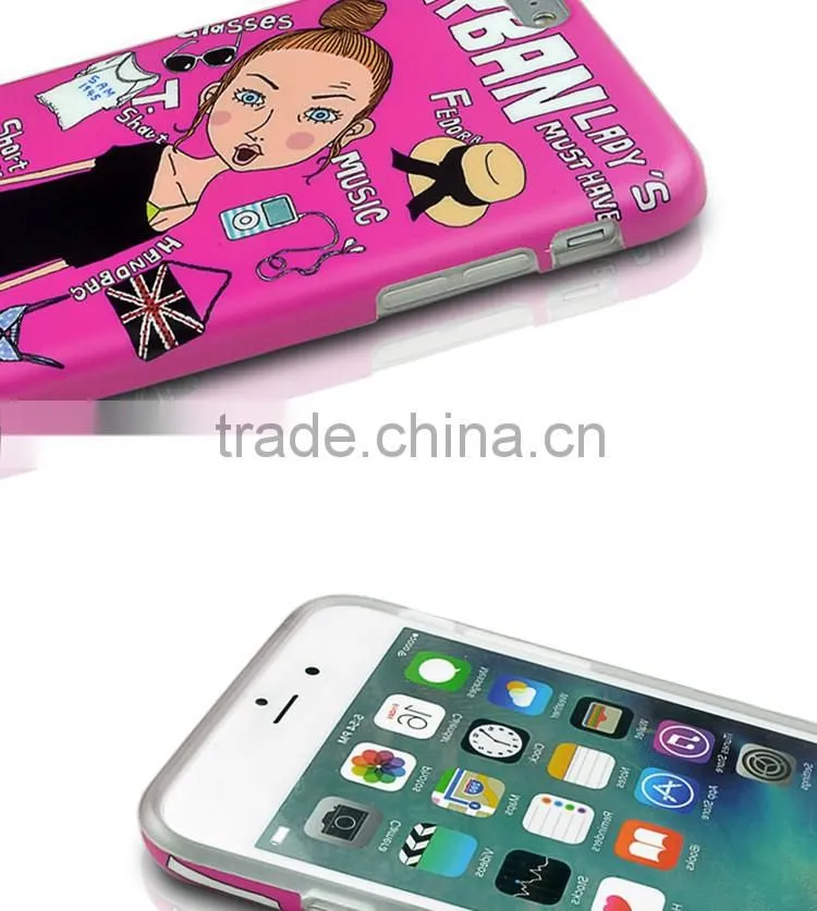 Fashion Girl Pattern phone case cover for iphone 6 plus