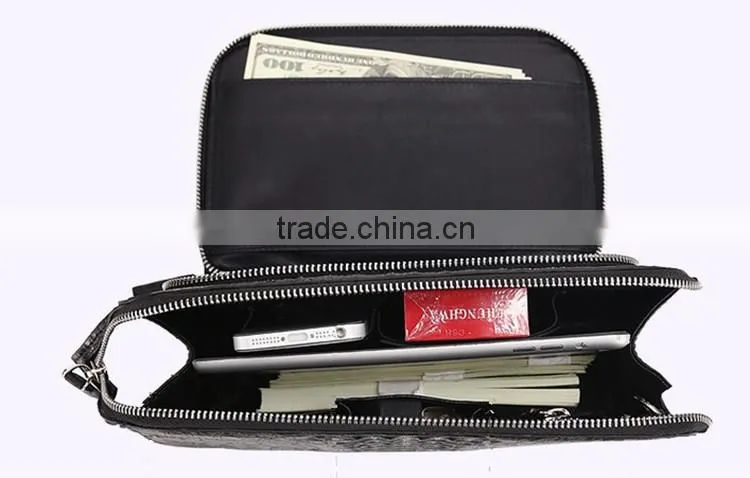 Zipper Clutch Wallet Custom Leather Bag Clutch Bag Genuine Crocodile Bag Men Luxury Wallet Clutch