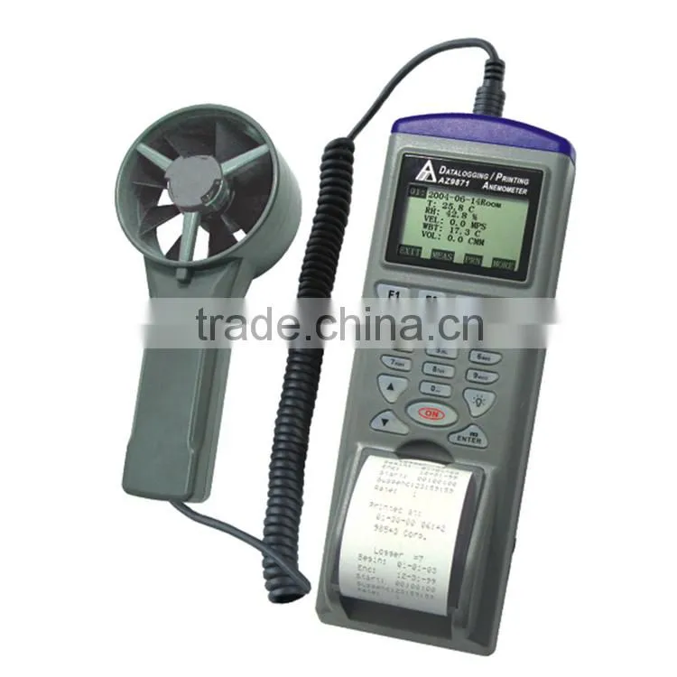 AZ 9871 Anemometer Air Flow Data Logger With Printer