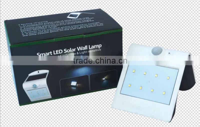 2016 new model sensor solar led wall light from shenzhen factory with patent NO.201520905529.8