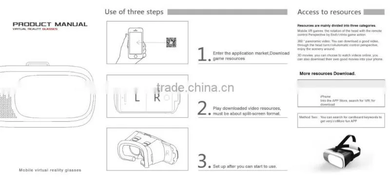 5 Colors Available Upgraded Colorful VR BOX II 2.0 Version Virtual Reality 3D Glasses For 3.5 - 6.0" Smartphone