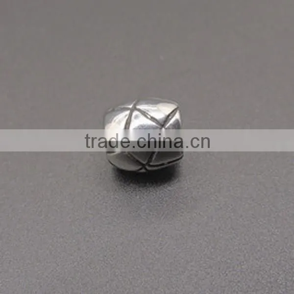 Antique silver beads with stainless steel casting charm for jewelry bracelet