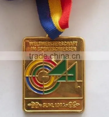 zinc alloy sports medal with ribbon and customer logo