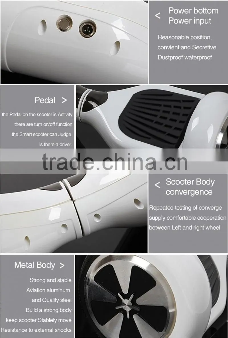 Electric scooter 2 wheels hoverboard with bluetooth speaker