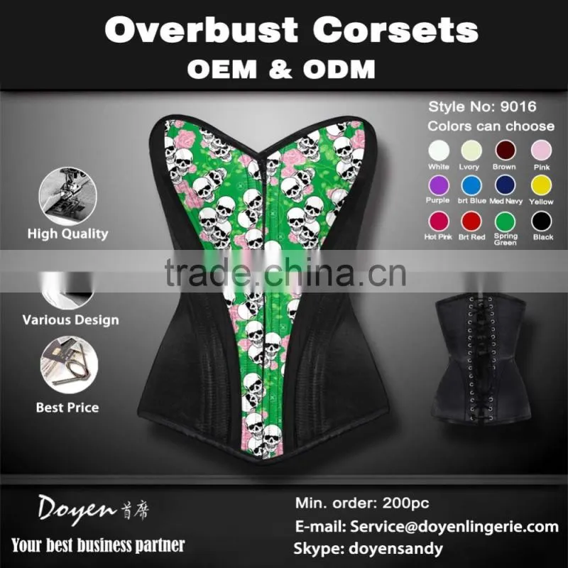 2015 best quality steel boning underbust corset waist training