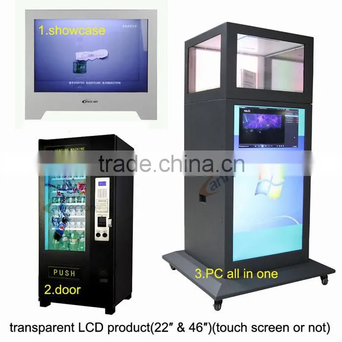 Hot-selling Advertising Transparent lcd Screen Monitor for Product Showing 22",46"