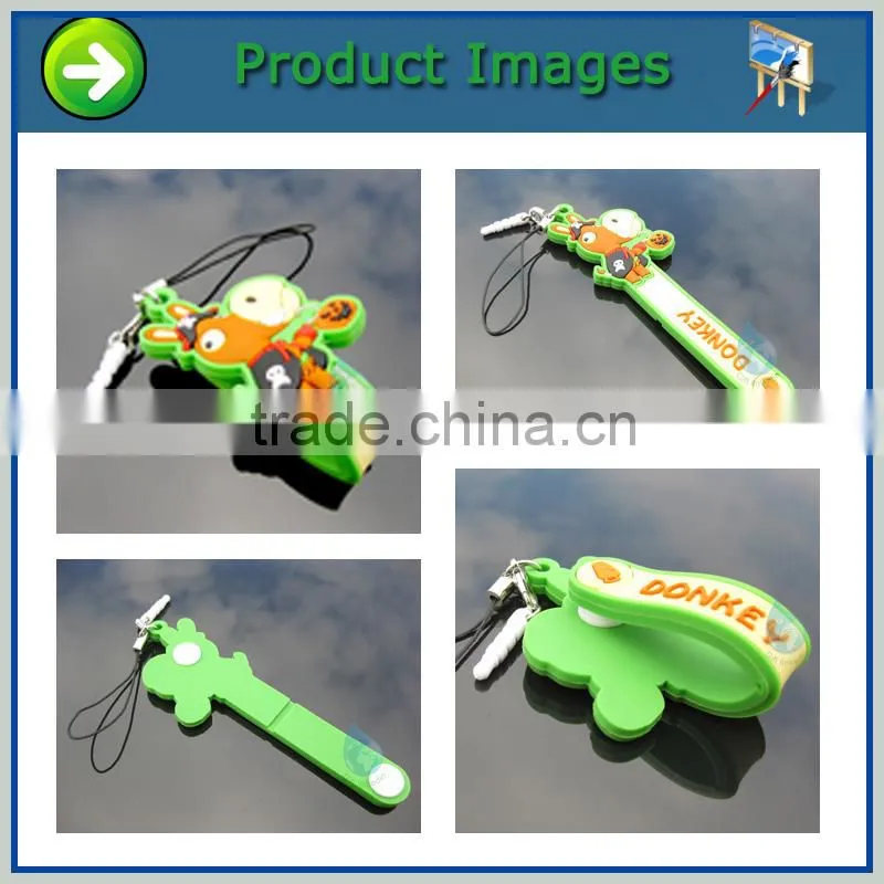 2014 new arrival flexible PVC keyring with Button for kids