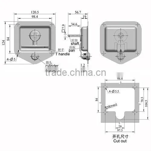 Lift and turn latch
