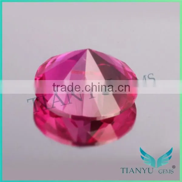 2015 HOT sale produces loose cz stone 4# oval shape synthetic ruby corundum price per carat