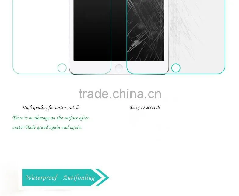 HUYSHE 0.3mm 9h hd 2.5d round edge high quality cooyee screen protector for ipad 2