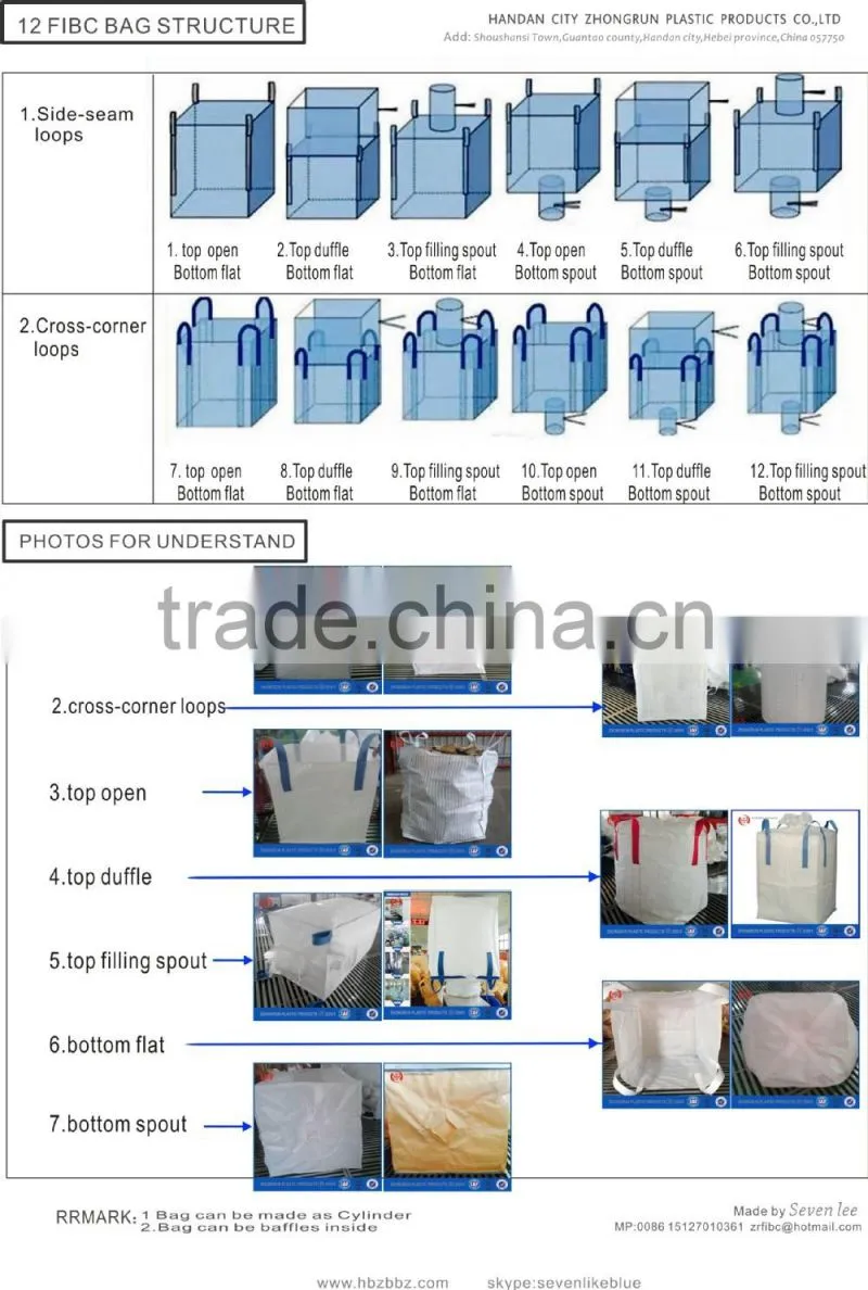 conductive bag conductive quality pp FIBC bag for packaging construction material and fertilizer