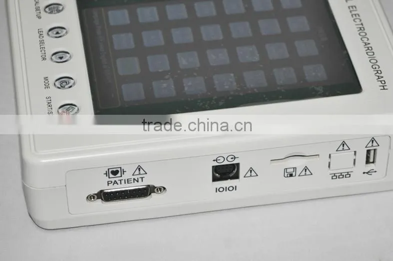 Digital 3-channel Color Electrocardiograph ECG EKG machine with low price