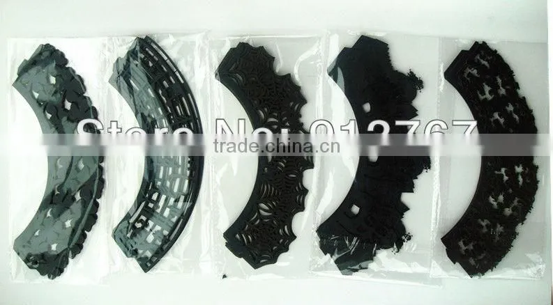 Laser cut paper cupcake wraps silver cupcake wrappers