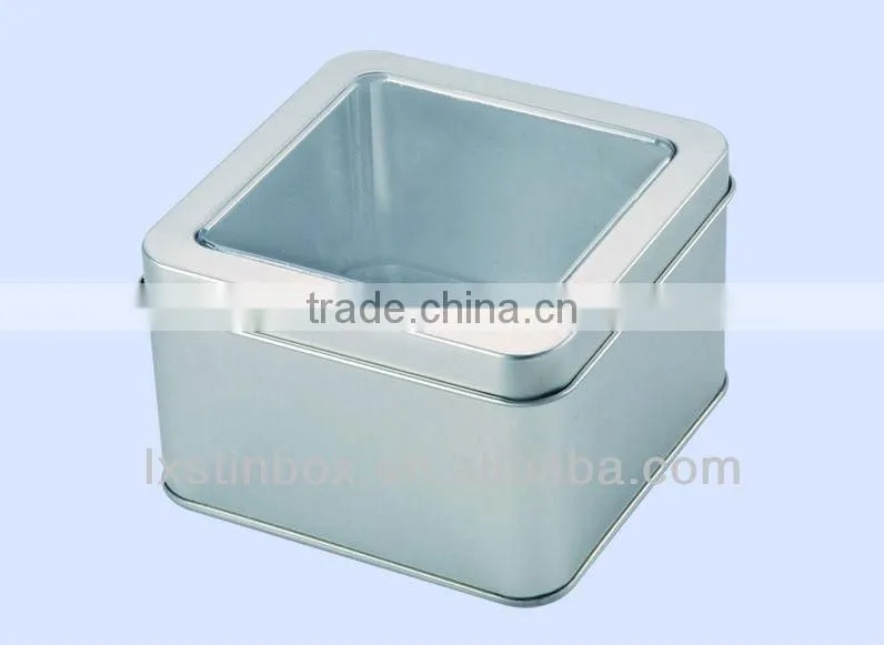 high quanlity and newly with clear window t-shirt tin box