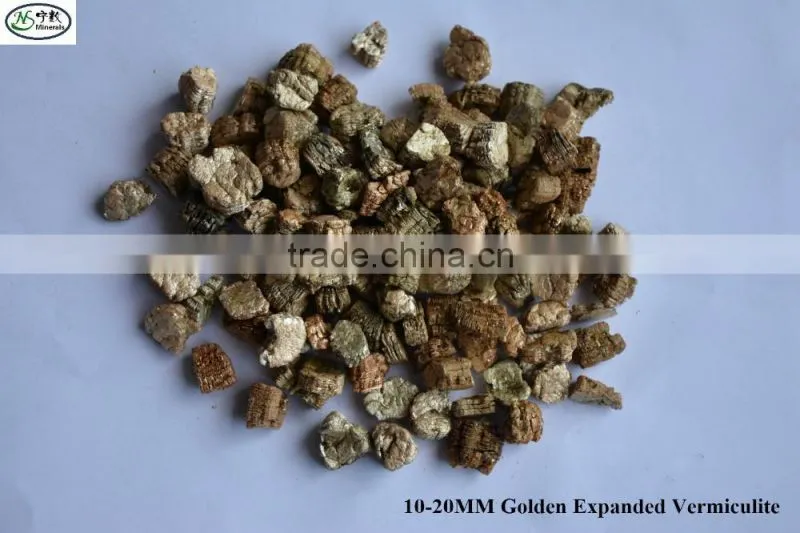 Low dust Coarse Bulk Golden Expanded Vermiculite for Organic Gardening planting