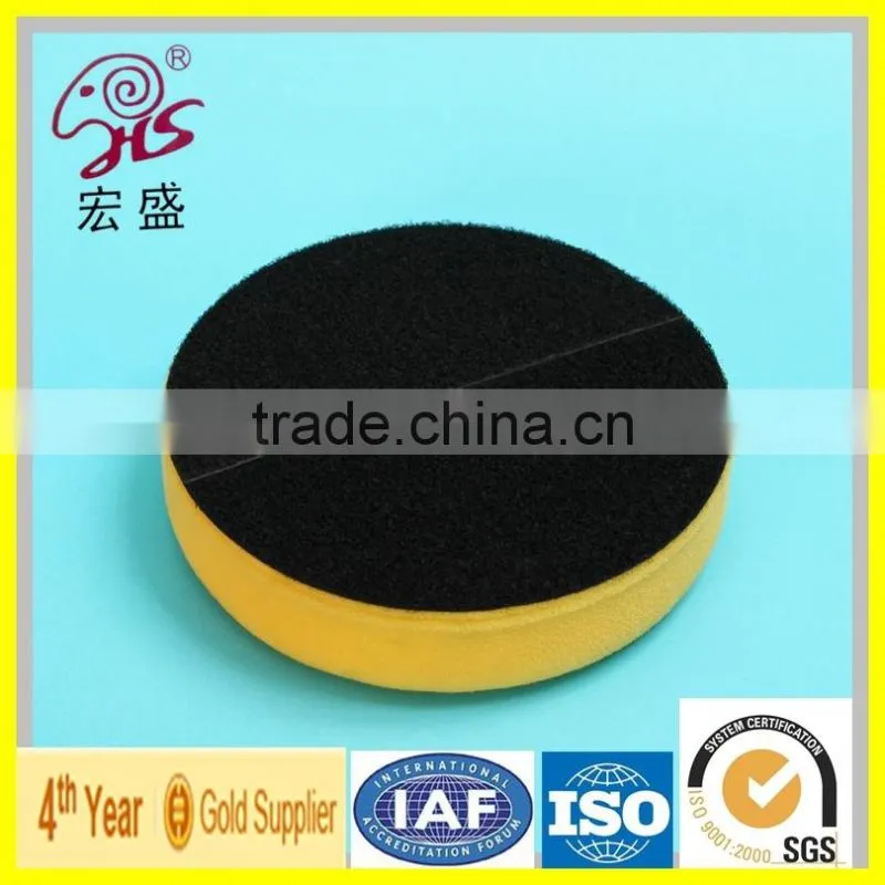 HongSheng Car Foam Buffing Waxing Pad With Magic Tape