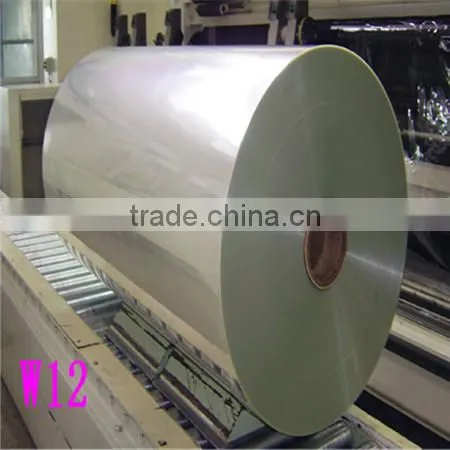 12 micron blue Pet Film for Laminated glass/ PET heat sealing film for packing/Transparent PET Self Adhesive FILM