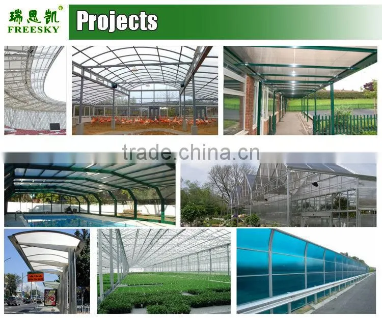 Guangzhou BEGREEN clear twinwall polycarbonate sheet, plastic roofing panels