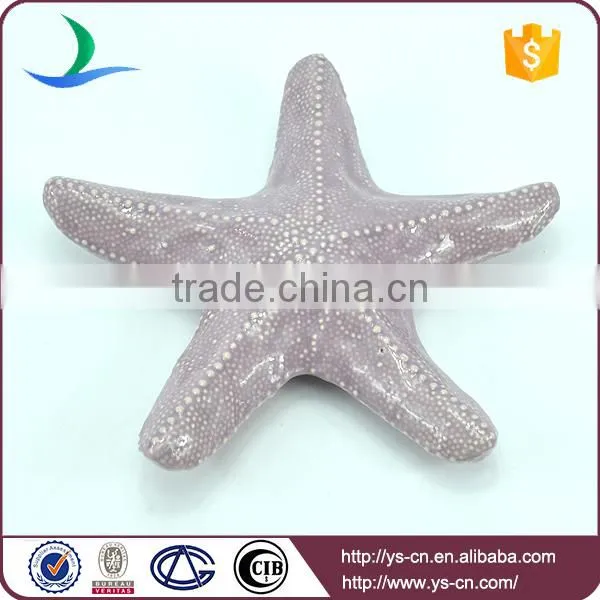 Purple ceramic sea star home decoration, kids toy sea star