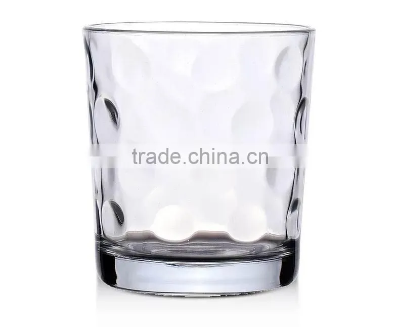 Colored glass mug bead point drinking glass Round drinking glass mug