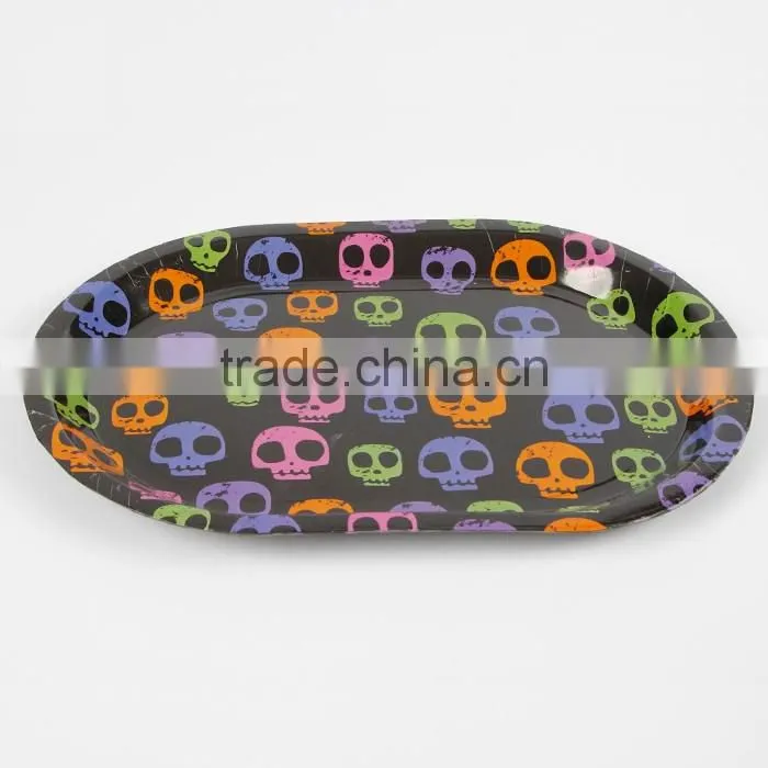 Hot Promotion Gift Plastic Halloween New Design Printed Dishes And Plates