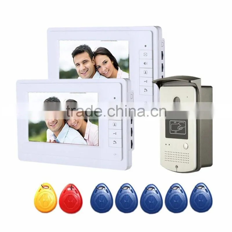 Cheap 7inch HD Video Camera Visual Doorbell, Card Open Lock Night Visual Wired Doorbell, Best Home Security System Doorbell