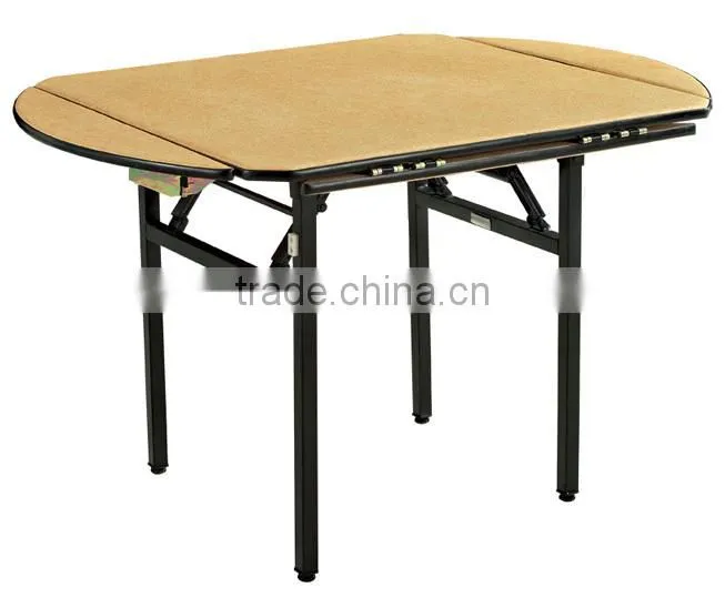 Hot sale PVC Covered Plywood Square/Round Folding BanquetTable QZ6008
