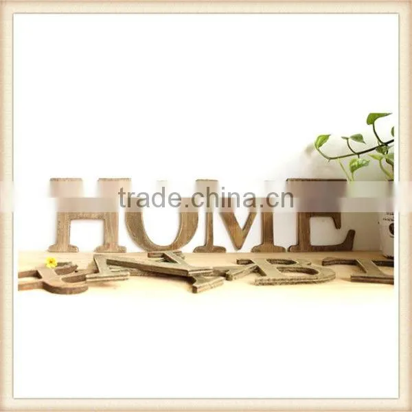 Wood English Letter Heart Five Angular Multilateral DIY Manual Process Letters Laser Cutting Letters Can Be Customized