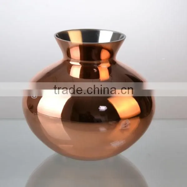 2-tier hand made top grade home decor color electroplate glass vase style