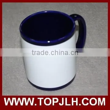 Grade A porcelain coffee mug heat transfer logo printed tea cups