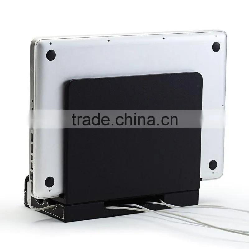Black Leatherette Multi-Device Charging Station and Dock