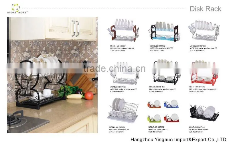 Colored Metal Chrome Smart Dish Rack Tray